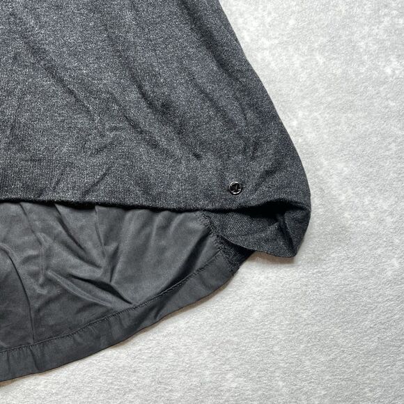 Lululemon Shirt Top Womens Size 10 Gray Flowy Short Sleeve Top Stretch - Picture 4 of 9